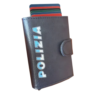Portafoglio BLU ECOPELLE Polizia