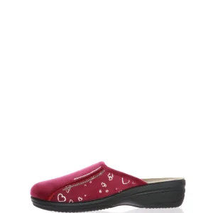 Pantofola con paillettes e cuori blu Inblu