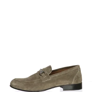 Mocassino camoscio taupe con morsetto Harry Sax
