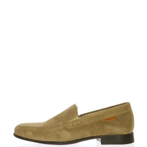 Mocassino estivo in camoscio blu e beige Himalaya