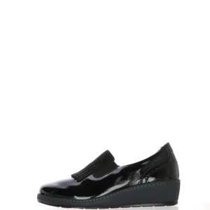 Mocassino in naplack elasticizzato con frangia Cinzia Soft