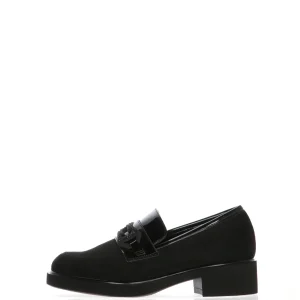 Mocassino marrone e nero con plantare estraibile Cinzia Soft