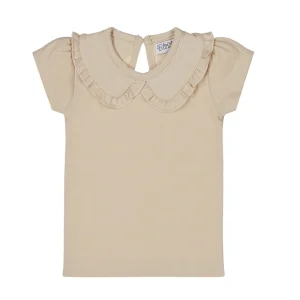 T-shirt Dirkje neonata con collo volant