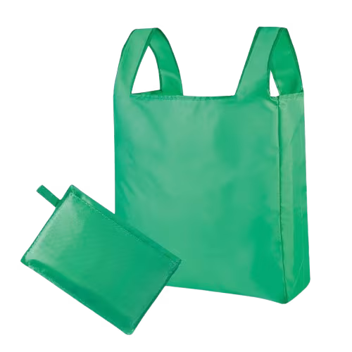 Borsa shopping in polipropilene, nylon 210d ripiegabile in pochette – Tracy