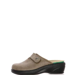 Pantofola beige in tessuto elastico con plantare estraibile Fly Flot