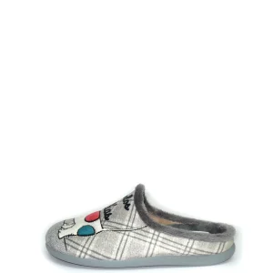 Pantofola in panno bassa con plantare estraibile Cinzia Soft