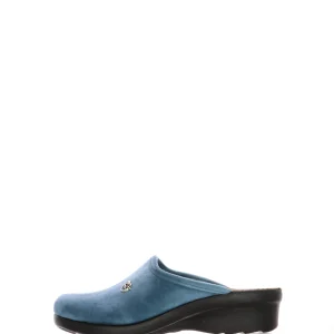 Pantofola in panno blu e avio plantare anatomico Fly Flot