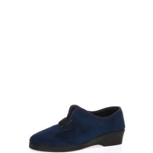 Pantofola  in panno con plantare estraibile ed elastico centrale Cinzia Soft