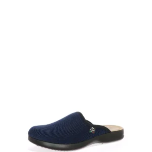 Pantofola uomo pianta larga, anatomica, sottopiede in pelle, Fly Flot