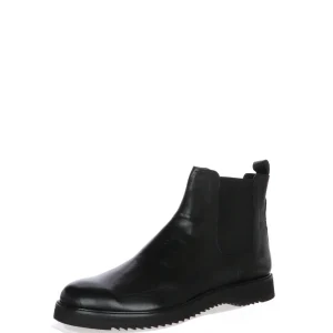 Polacchino in pelle nera con elastici laterali dal 47 al 50