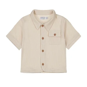 Polo Dirkje Neonato Con Bottoncini Legno Nido d'ape