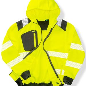 Rer503X Felpa zip e cappuccio alta visibilità