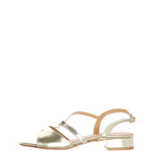 Sandalo basso in pelle platino o argento fino al n 46 donna