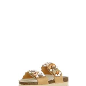 Sandalo due fasce regolabili con pietre  numeri piccoli e grandi donna Melluso