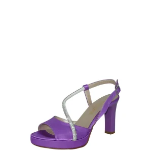 Sandalo gioiello in raso viola Soffice Sogno