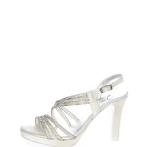 Sandalo gioiello sposa raso e Swarovski Joel