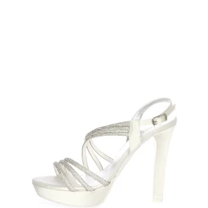 Sandalo gioiello sposa raso e Swarovski Joel