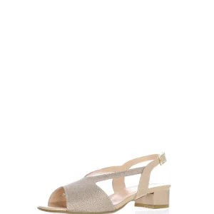 Sandalo glitterato con tacco basso Soffice Sogno