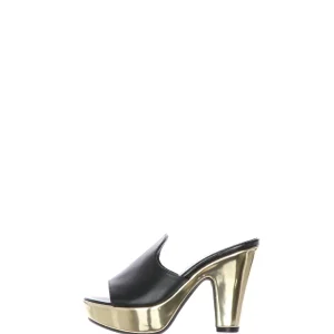 Sandalo in pelle con tacco alto senza cinturino Sandra Calzature