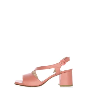 Sandalo in pelle corallo o blu by Soffice Sogno