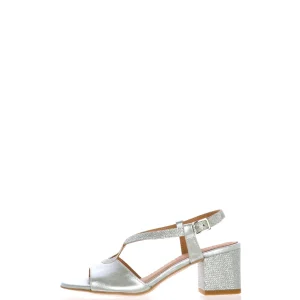 Sandalo in pelle e glitter dal n 33 al n 46 Sandra Calzature