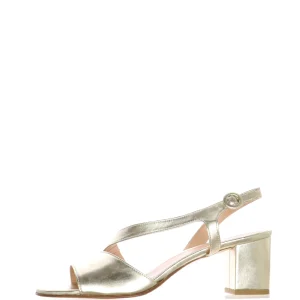 Sandalo in pelle laminata platino Soffice Sogno