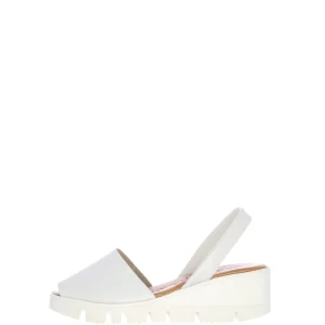 Sandalo minorchine in pelle cuoio o bianco Cinzia Soft