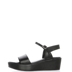 Sandalo nero con zeppa dal 32 al 45 Sandra Calzature