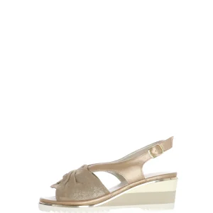 Sandalo pianta larga con zeppa in micro Cinzia Soft