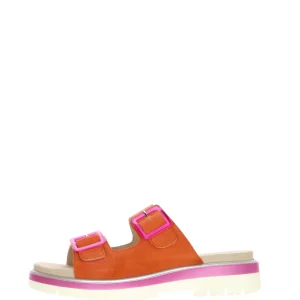 Sandalo scalzato arancione doppio strappo numeri grandi donna Ara