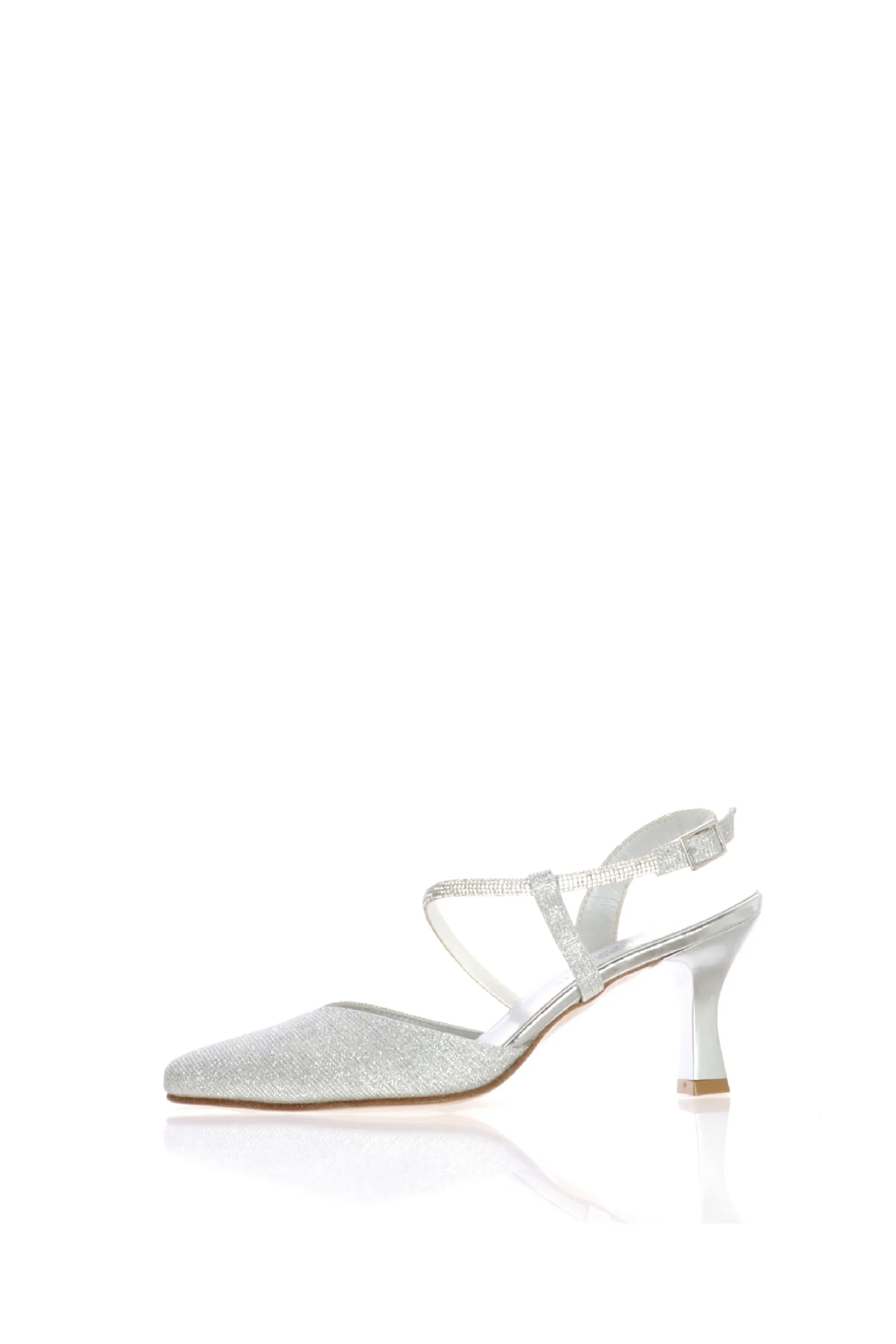 Slingback in tessuto glitter con tacco Soffice Sogno - immagine 2