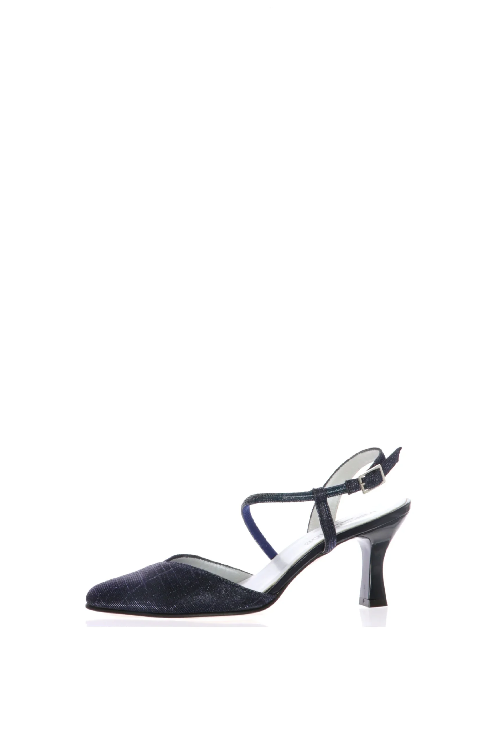 Slingback in tessuto glitter con tacco Soffice Sogno - immagine 4