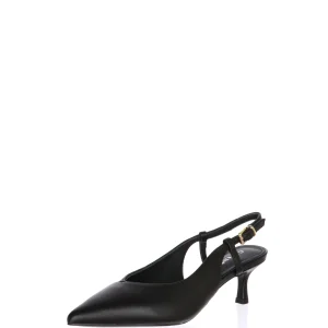 Slingback nero in pelle CafèNoir