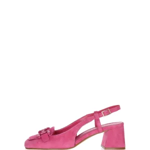 Slingback punta quadra con morsetto Cafè Noir