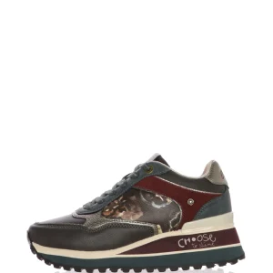 Sneakers London  in pelle e camoscio grigio Anekke