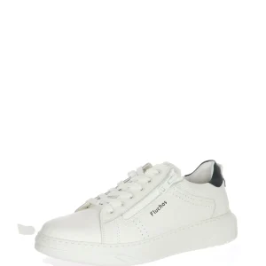 Sneakers bianca con lacci e cerniera Fluchos