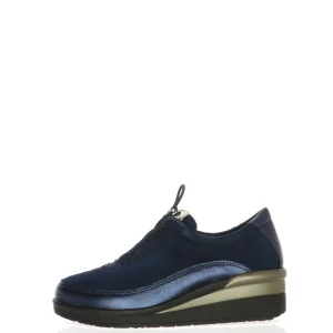 Sneakers blu con lacci elastici Cinzia Soft