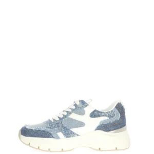 Sneakers denim in tessuto con lacci Tamaris