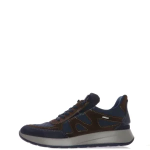 Sneakers in camoscio blu con dettagli marroni  lacci elastici Ara Shoes