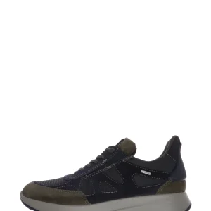 Sneakers in camoscio blu con lacci elastici Ara Shoes