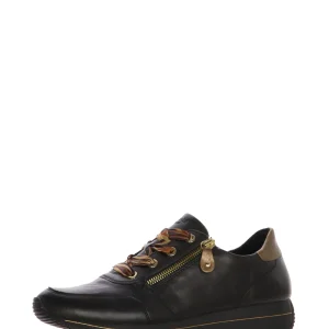 Sneakers nera laccio colorato