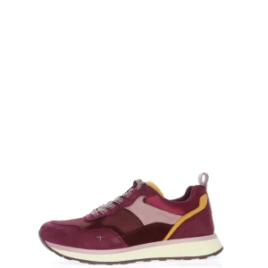 Sneakers prugna o verde con lacci Tamaris