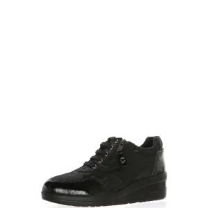 Sneakers sportiva nera con cerniera  Cinzia Soft