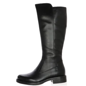 Stivale in pelle castagno e nero Cinzia Soft