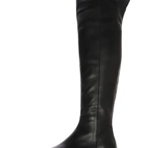 Stivale in pelle nero gambale alto tacco basso Gianni Crasto