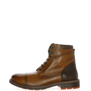 Stivaletto in pelle con lacci e cerniera Fluchos