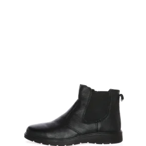 Stivaletto in pelle nera con cerniera laterale Mauri Moda 5301