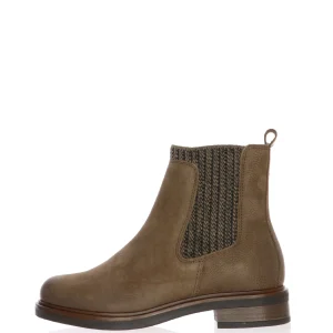 Stivaletto in pelle nero e testa di moro con elastico e cerniera Cinzia Soft