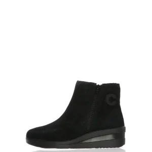 Stivaletto sportivo in camoscio, nero o visone, Cinzia Soft