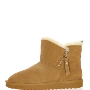 Stivaletto tendenza in camoscio beige imbottito Ara Shoes